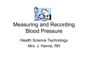 Measuring and Recording Blood Pressure