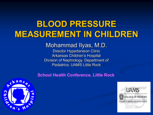 Hypertension In Children - Coordinated School Health