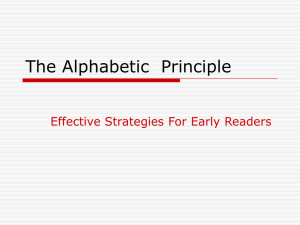 Alphabetic Principle - Manor ISD Curriculum