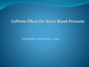 Caffeine Effect On Teens Blood Pressure