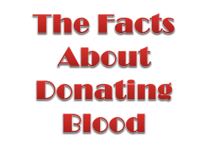 The Facts About Donating Blood