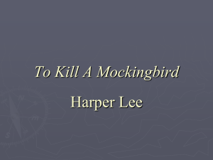 To Kill A Mockingbird