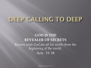 Deep calling to deep