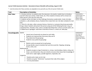 Learner Profile Awareness Activities - DMPS-MYP
