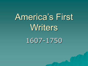 America's First Writers