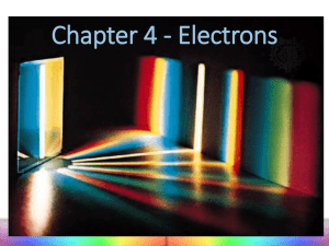 Chapter 4 - Electrons