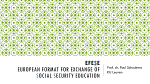 the presentation - EFESE-European Format for Exchange of Social