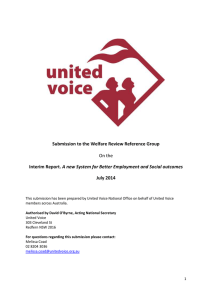 United Voice - Department of Social Services