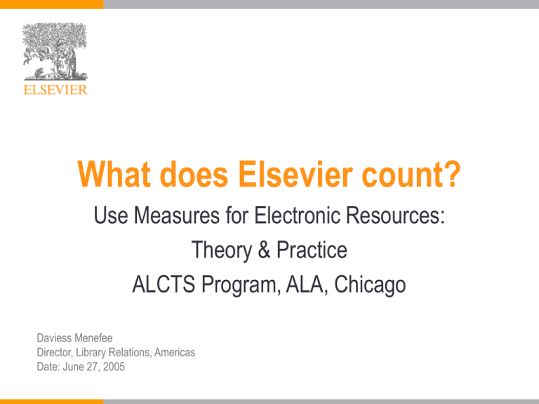 What Does Elsevier Count 