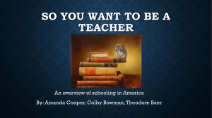 So you want to be a teacher