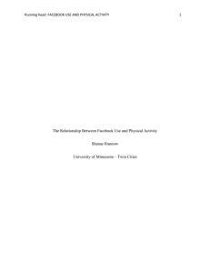 6. The Relationship Between Facebook Use and Physical Activity
