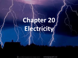 Chapter 20 Electricity - Mona Shores Public Schools