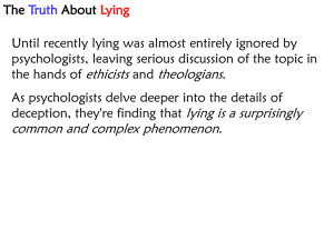Truth About Lying