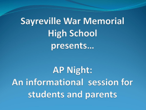 AP Night PowerPoint Presentation 2016
