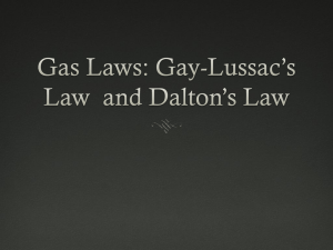 Gas Laws: Gay-Lussac*s Law