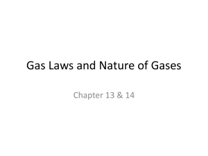 Gas Laws and Nature of Gases