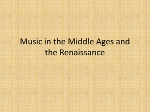 Music in the Middle Ages and the Renaissance