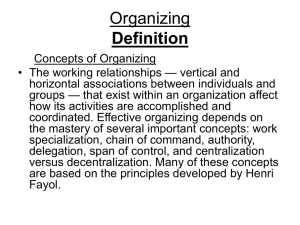 Organizing Definition