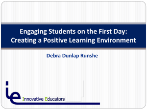 The First Day - Innovative Educators