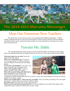 The 2014-2015 Marrama Messenger