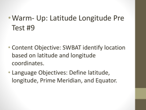 Latitude and Longitude Notes