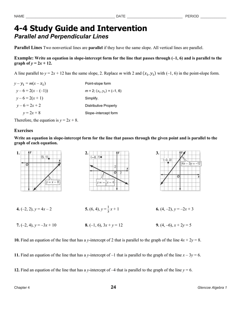 4 4 Study Guide And Intervention 4 4 Study Guide And Intervention