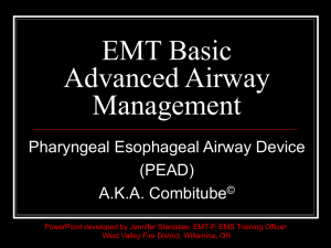 EMT Basic Advanced Airway Management