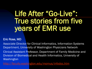 Life After Go-Live - University of Washington