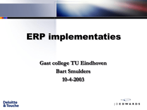 ERP implementaties - Information Systems