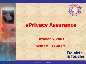 ePrivacy Assurance - School of Accounting and Finance
