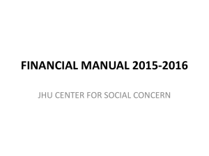 Financial Manual - Homewood Student Affairs