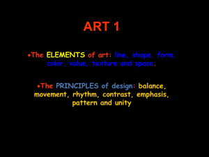 The ELEMENTS of art