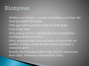 Dionysus-Pyramus and Thisbe