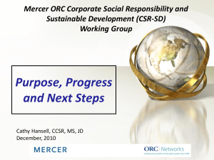 Mercer ORC Sustainability-CSR Working Group (Dec 2010)