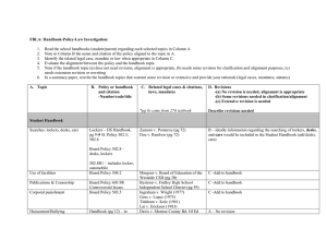 FBLA: Handbook-Policy-Law Investigation: Read the school