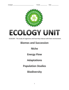 Ecology Notes 2015