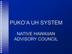 halau 'ike o hawai'i: center for hawaiian studies