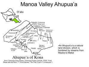 Manoa Valley Ahupua'a