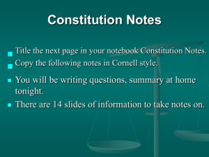 PowerPoint Presentation - The American Constitution