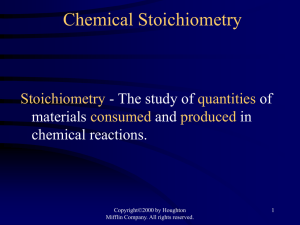 Chemical Stoichiometry