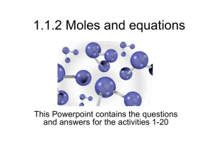 Moles and Equations Extra Questions