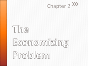 The Economizing Problem