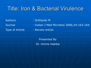 Iron & Bacterial Virulence