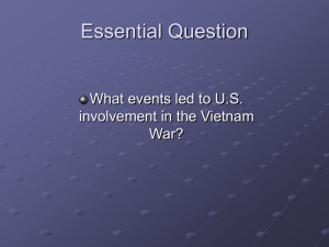What events led to US involvement in the Vietnam