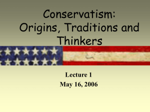Conservatism: Traditions and Thinkers