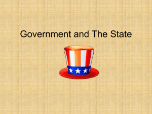 Government and The State - Goshen Community Schools