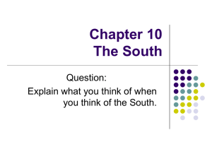Chapter 10 The South