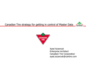 Canadian Tire strategy for getting in control of Master Data