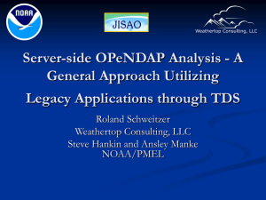 Server-side OPeNDAP Analysis - A General Approach Utilizing
