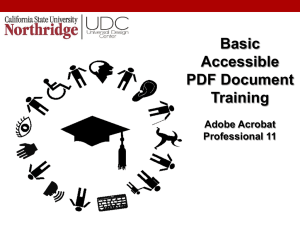 Basic Accessible PDF Document Training